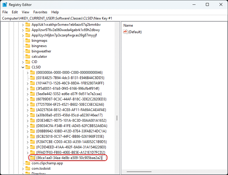 Windows Registry - Create New Key